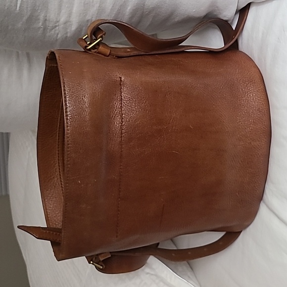 Madewell Brown Leather Bucket Bag - Picture 4 of 12